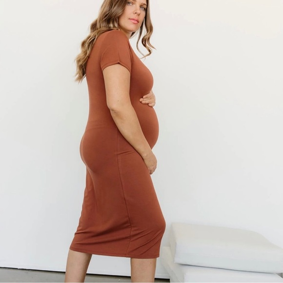 Storq Dresses & Skirts - Storq Maternity T-Shirt Dress Cinnamon NWOT